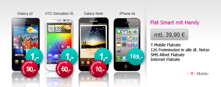 Top Smartphones mit D1 Flat smart